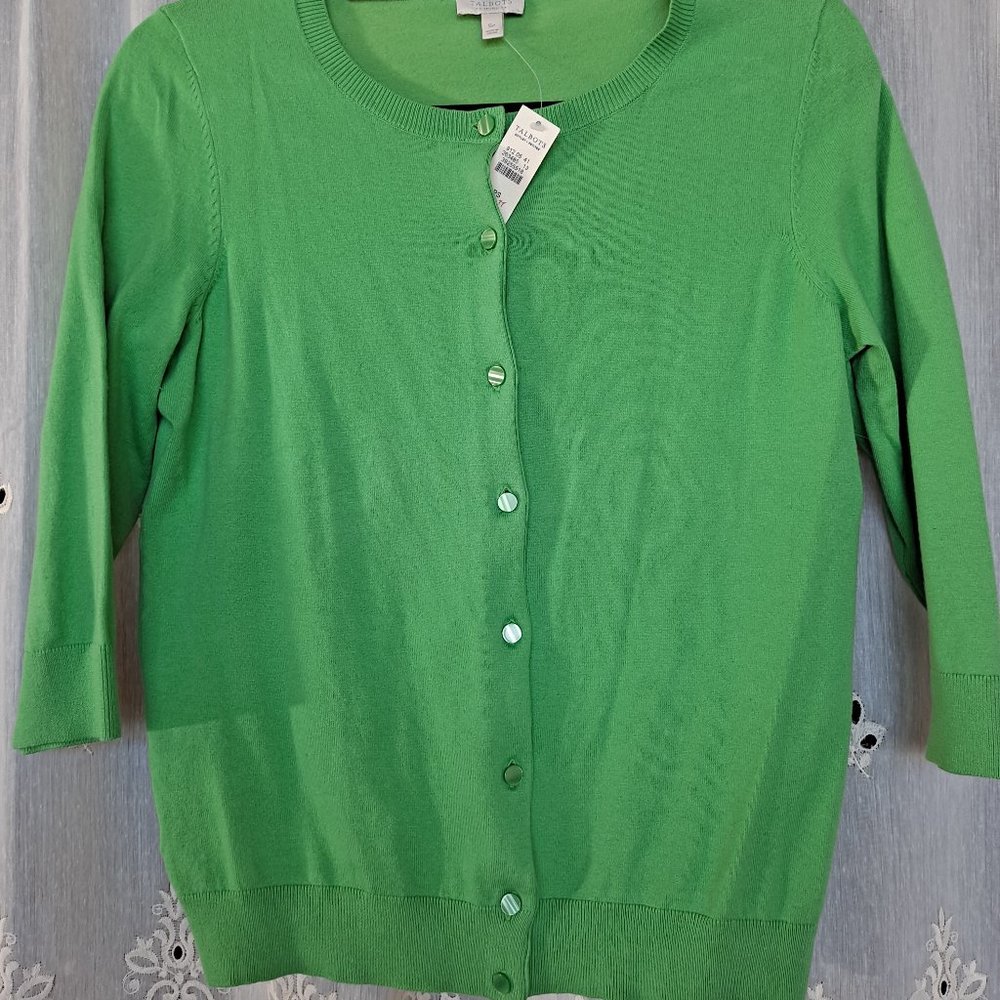 Talbots PS Cotton Cardigan Sweater Set